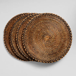 Napperons ronds en rotin robustes tissés à la main vietnamiens pour la décoration de la maison: améliorations élégantes de la table à manger - Product Image 6