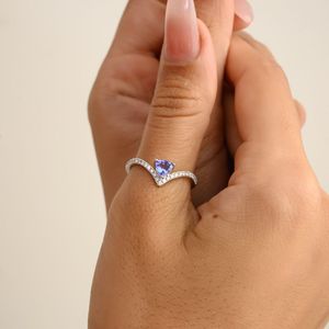 100% Naturel Tanzanite Diamant Chevron Anneau 14k Solide Or Blanc Unique À La Mode Belle Conception À La Main Bijoux En Gros - Product Image 2