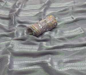 Bollywood dernier concepteur à la mode lourd porter Georgette Saree avec Super séquence travail grossiste & fabricant de l'Inde - Product Image 3