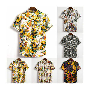 Camisa Batik de punto a la moda de verano para hombre, diseño cómodo, ajuste clásico, tela ligera transpirable, arte inspirado en el mercado global - Product Image 4