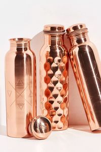 Bouteille d'eau en cuivre pur à 100 %, finition martelée, bouteille de santé ayurvédique, étanche et sans BPA, gourde de sport, flacon laqué - Product Image 6