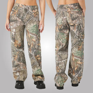 Custom Design Latest Women's Premium Camo Cargo Pants - Stylish <b>Camouflage</b> Printed Trousers Multi-Pocket <b>for</b> Outdoor Casual Wear - Product Image 1