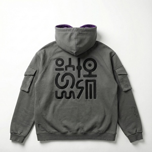 Sudadera con capucha para mujer 2026, de peso pesado, forrada, transpirable, de algodón polar de 500 g/m², con bordado, efecto desgastado, tipo jersey, con insignia, estilo streetwear, fabricante - Product Image 2