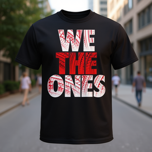 T-shirt We The Ones noir à col rond, chemise promotionnelle - Product Image 3