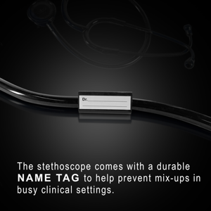 Stéthoscope OTICA Full Black à double face, diaphragme en aluminium et cadre thermolaqué, son clair, pour étudiants en médecine - Product Image 5