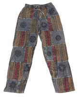 GM-300124U Pantalon d'été décontracté Hip Hop Yoga, style Aladdin Harem, en rayonne délavée, coupe large, longueur mollet, taille haute