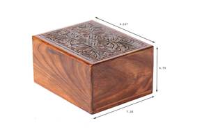 Urne de crémation en bois personnalisée pour cendres boîte de crémation pour cendres humaines maman et papa - Product Image 5
