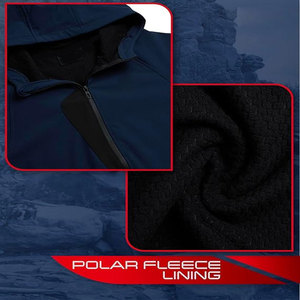 Chaqueta Softshell deportiva para exteriores de estilo superior para hombre, transpirable, de secado rápido, a prueba de viento, ecológica para invierno, senderismo, personalizable - Product Image 4