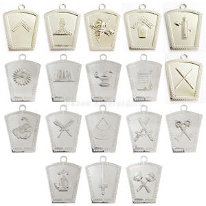 COLLAR OFICIAL MARCA MASÓNICA JOYA-COLLAR OFICIAL MARCA MASÓNICA JOYA CHAPADO EN PLATA-MARCA JOYA REGULACIÓN INGLESA - Product Image 2