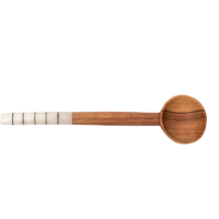 Cuillère de service en bois de teck de haute qualité, écologique, de style européen, avec logo personnalisable pour une utilisation en cuisine, Vietnam