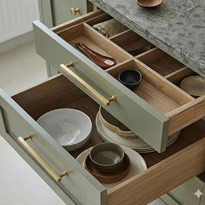 Poignées de réfrigérateur traditionnelles en laiton en gros pour les tiroirs et les commodes de cuisine d'hôtel - Product Image 4