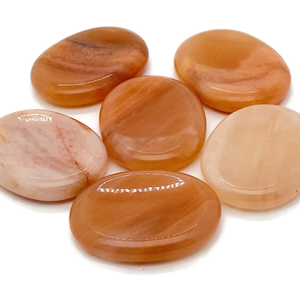 Pierres d'inquiétude de jade jaune | Pierres de poche en cristal naturel pour la guérison, la méditation et le soulagement du stress | Fourniture en gros - Product Image 1