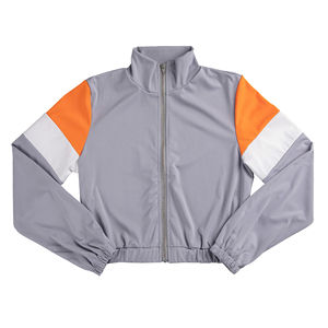 Luxury Designer set Factory windbreak Women Summer Women's <b>Cropped</b> Raglan-Sleeve Windbreaker Jacket <b>Pants</b> Tracksuit with OEM - Product Image 2