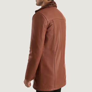 เสื้อโค้ทหนังสำหรับผู้ชายเสื้อโค้ทหนังสไตล์พื้นฐานเสื้อโค้ทหนัง - Product Image 4