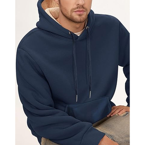 เสื้อฮู้ดผู้ชายผ้าฝ้ายผสมมีกระเป๋า - Product Image 5