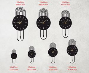 Reloj de pared de Metal negro de estilo moderno para el interior del hogar, cocina, sala de estar, oficina y propósito de Regalo perfecto de la India - Product Image 2