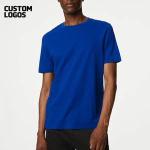 T-shirt en coton 100% personnalisé avec logo, T-shirt décontracté à manches courtes pour homme, col rond, couleur unie, printemps - Product Image 3