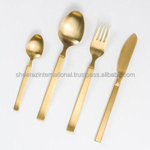 Customized Luxury Metal Cutlery Flatware Silverware Sets Stainless Steel Gold Reusable Manufacturer Designed for Coffee Tea - Product Image 6