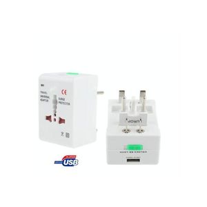 White <b>Universal</b> Travel AC Power <b>Adapter</b> for USA EU AU UK - Product Image 1