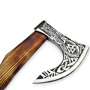 Wholesale Customized High Quality OEM ODM Service Steel Blade Wood Handle Hatchet <b>Axe</b> Outdoor <b>Camping</b> <b>Axe</b> With Leather Sheath - Product Image 4