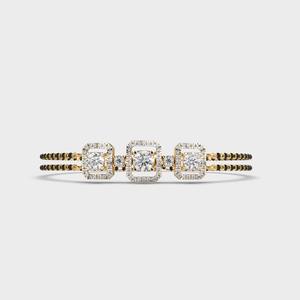 Bracelet ethnique pour femme Celesta Trio Spark en or jaune/blanc et or rose 14 carats - Product Image 3
