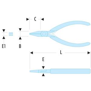 Tijeras y Cortadoras Facom ESD de Punta Plana Corta, Producto de Alta Visibilidad - Product Image 2