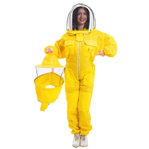 Costume d'apiculture, double voile, tissu en maille ventilée, voile d'escrime et voile rond, fermeture à glissière avant, plusieurs poches - Product Image 4