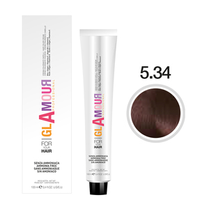 GLAMOUR PROFESSIONAL Crème colorante pour cheveux de qualité supérieure Sans ammoniaque 100 ml Tous types de cheveux Teintes dorées et cuivrées permanentes Huile d'argan - Product Image 2