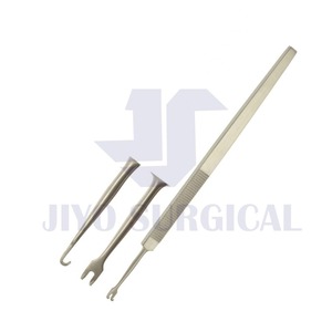 Retractor de doble punta Guthrie de acero inoxidable, instrumento quirúrgico de precisión para sujetar tejidos, 13 cm - 2 puntas afiladas - Product Image 1