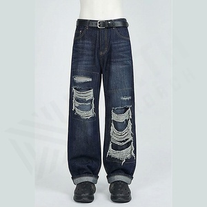 Pantalones Vaqueros de Algodón Extra Grandes de Alta Calidad para Hombre, Corte Holgado, Estilo Casual, Orientados al Denim, Sellado Superior, Servicio OEM, Color Personalizado Duradero - Product Image 1