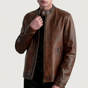 Pakistan Vente directe en usine Top Arrivage Veste en cuir pour hommes Mode économique Veste en cuir pour hommes - Product Image 3