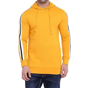 Erkekler için 2023 moda ve şık rahat polar Hoodie uzun kollu düz boş kazak artı boyutu erkek Hoodies