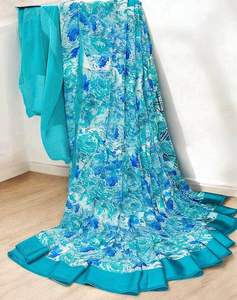 Venta caliente sudanés thoub tela de gasa Multicolor tela de gasa de poliéster fabricante al por mayor - Product Image 6