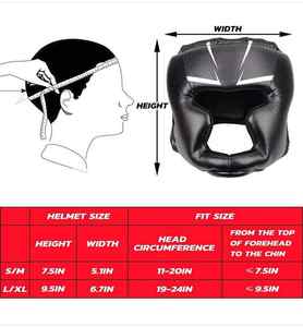 Équipement de boxe unisexe avec protection du visage couvre-chef de karaté MMA Kickboxing Sparring personnalisé vente en gros couvre-chef de boxe léger - Product Image 3