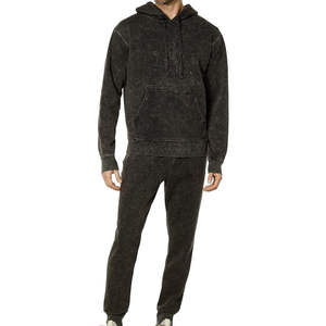 Ensemble de survêtement décontracté unisexe à capuche en coton 100 % délavé à l'acide, haute qualité, vente en gros 2026, personnalisable OEM - Product Image 6