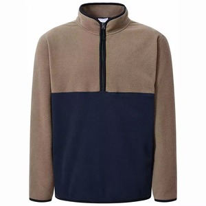 Sudadera de Forro Polar Tejido a Crochet de Manga Larga con Media Cremallera para Hombre, Estilo Vintage, Casual, Deportiva, para Entrenamiento, con Cuello Alto, para Invierno - Product Image 6