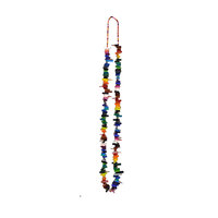 Collier Maxi Pencils en perles de bois imitation perle - Style bohème pour fête d'été unisexe