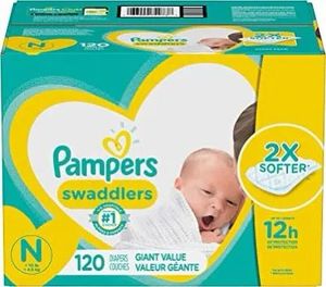 Pampers Swaddlers Couches, Taille P-1, P-2, P-3, Nouveau-né 1 2 3 4 5 6-TOUTES LES TAILLES/Couches Taille 4, 150 Nombre-Pampers Swaddlers - Product Image 3