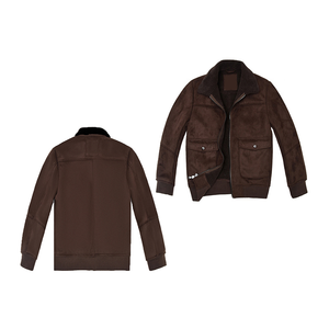 Venta al por mayor con estilo de nueva moda de los hombres chaquetas de bombardero de tela de lona con cuello alto para el invierno - Product Image 5