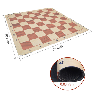 Bàn Cờ Cao Su Chất Lượng Cao Bộ Bàn Cờ Gấp 20 Inch Chống Trượt Sang Trọng Cho Các Trò Chơi Cờ Vua - Product Image 3