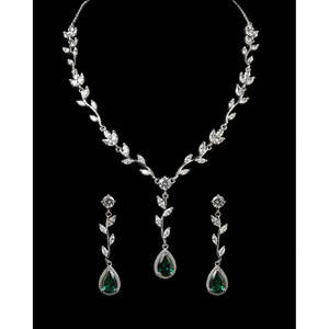 Compre Conjuntos de Collares de Plata de Ley 925 de Primera Calidad para Mujer, con Patrones Geométricos y Numéricos, Chapados en Rodio, para Compromiso o Aniversario - Product Image 3