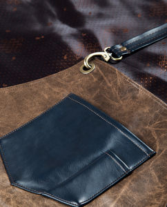 Tablier en cuir pleine fleur brun vintage pour homme, tablier de cuisine, barbecue, tablier en cuir brun avec poche pour outils, tablier de protection en cuir épais - Product Image 3