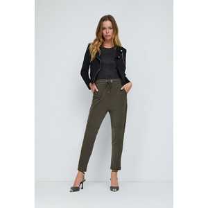 Pantalon de jogging en similicuir automne, style décontracté et respirant, taille élastique XL, longueur midi, pour le travail, Mega Merchant - Product Image 5