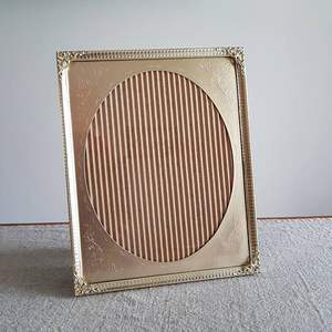 Matte metal <b>photo</b> frame for subtle home decor wall tabletop display gift wedding anniversary present soft interior styling - Product Image 1