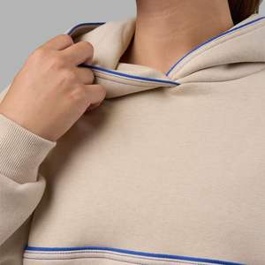 Sweat à capuche pour femmes, couleur chair, nouveau design, polaire épais, streetwear, fabricant en gros - Product Image 6