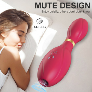เครื่องนวดสั่นแบบสองหัวสำหรับผู้หญิง พร้อมฟังก์ชั่นเลียและดูด - Product Image 5