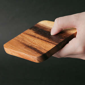 Juego de posavasos de madera hechos a mano de primera calidad Acabado de madera natural, protección duradera para té, café y Decoración de mesa elegante - Product Image 5