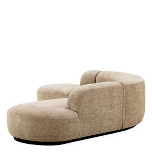 Sofá Chesterfield en Forma de L Bjrn, Color Arena, Modelo Lyssa, Convertible y Extensible, Muebles para Sala de Estar - Product Image 4