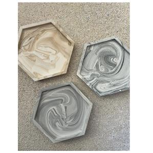 Vente en gros sous-verres en pierre grise marbrée pour la maison, le bureau ou le restaurant Design unique Décoration de la maison - Product Image 2