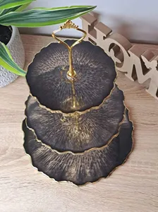 ที่วางเค้กเรซินลาวาออกแบบตามสั่งสำหรับงานแต่งงานและวันเกิด - Product Image 2